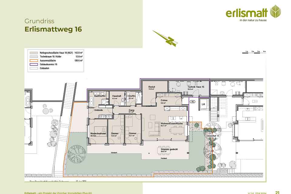 Grundriss mit Details: Erlismattweg 18